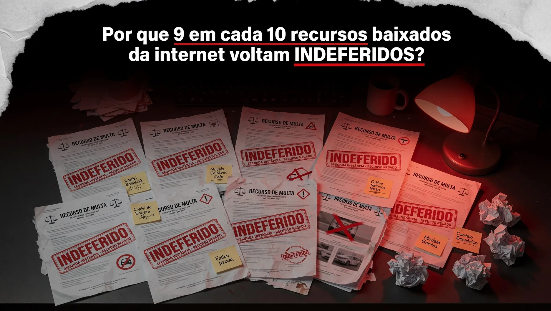 Por que 9 em cada 10 recursos baixados da internet voltam INDEFERIDOS